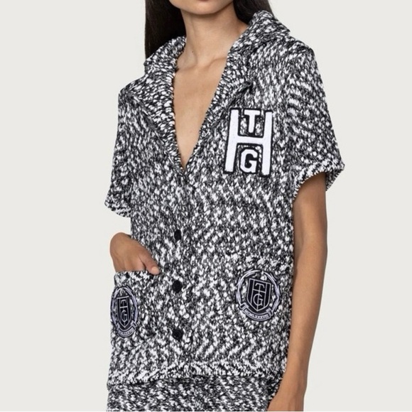 Honor The Gift Sweaters - 💫HP‼️💫 NWOT HONOR THE GIFT Honoree Camp Sweater in Marled Black/White, Size XS